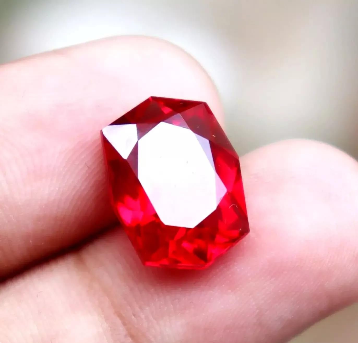 10 - 12 Ct Real Crystal Natural Red Ruby Fancy Shape Certified Loose Gemstones for Jewelry Making - WORLD TIME VISITS