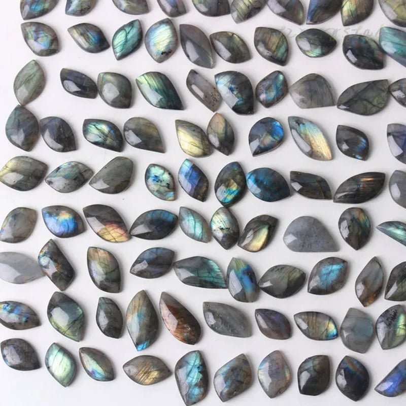 100pcs Irregular Labradorite Cabochon Gemstone Crystal Pendant Decorative Jewelry - WORLD TIME VISITS