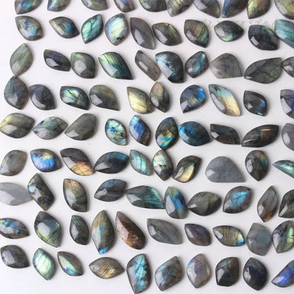 100pcs Irregular Labradorite Cabochon Gemstone Crystal Pendant Decorative Jewelry - WORLD TIME VISITS
