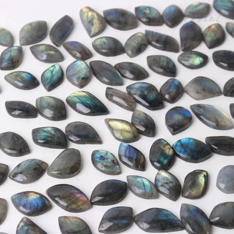 100pcs Irregular Labradorite Cabochon Gemstone Crystal Pendant Decorative Jewelry