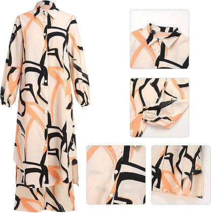Abaya Dress for Women Muslim Set Long Sleeve Ramadan Islamic Dress Shirt with Pants 2PCS Dubai Prayer Casual Clothes