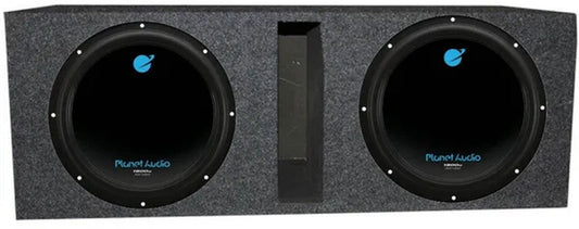 Planet Audio AC12D 12" 3600W 4 Ohm DVC Car Subwoofer Pair W/ Dual Sub Enclosure