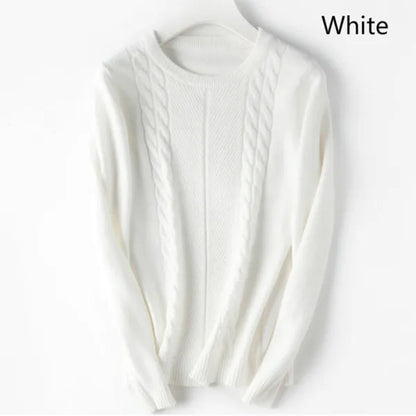 NEW 4 Colors Women Wool Pure Cashmere Sweater Fashion O-neck Soft Woman Female Warm Pull Pullovers Sweaters Plus Size S-XXL