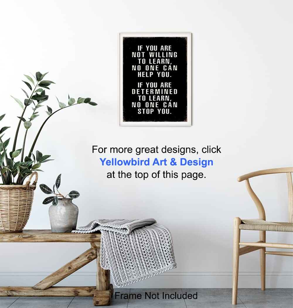 Motivational Wall Art - Office Wall Art & Decor Motivational Poster - Positive Quotes Wall Decor - Encouragement Gifts - Positive Sayings for Wall Decor - Entrepreneur Wall Art - Inspirational Quotes