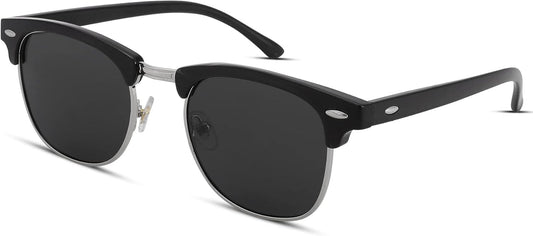 Semi-Rimless Polarized Sunglasses UV 400 Protection for Women Men