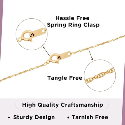 10K Yellow Gold Cross Pendant Necklace for Women | 1/2 CTTW Natural White round Diamonds | 18" Rope Chain | Luxury Jewelry with Gift Box | Timeless Fashion Jewelry Gift for Her