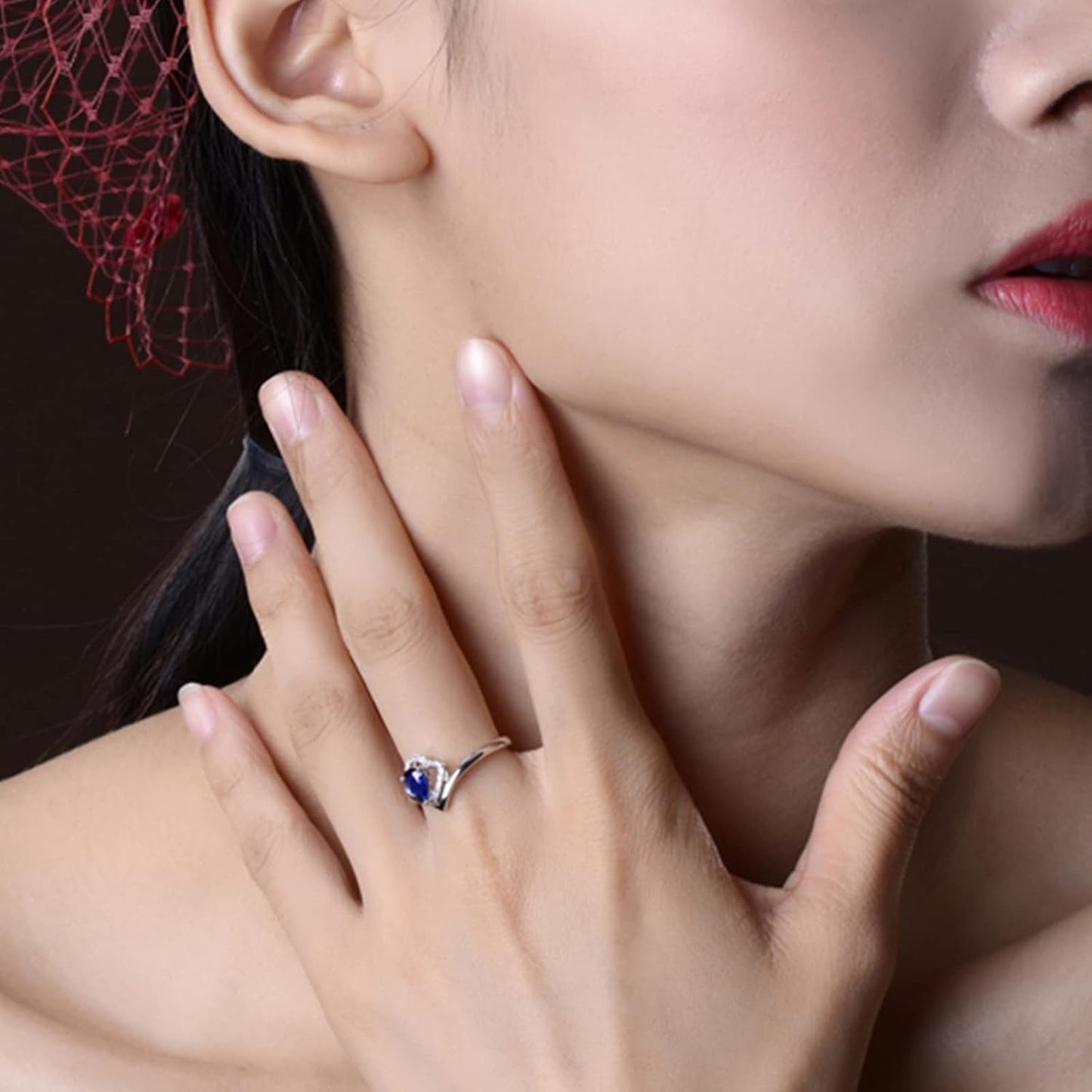 10K/14K/18K Gold Created Sapphire Teardrop Pear Cut Engagement Rings for Women Jewelry Gifts for Her