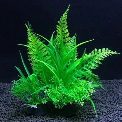 11 Kinds Artificial Aquarium Decor Plants Water Weeds Ornament Aquatic Plant Fish Tank Grass Decoration Accessories 14cm - WORLD TIME VISITS