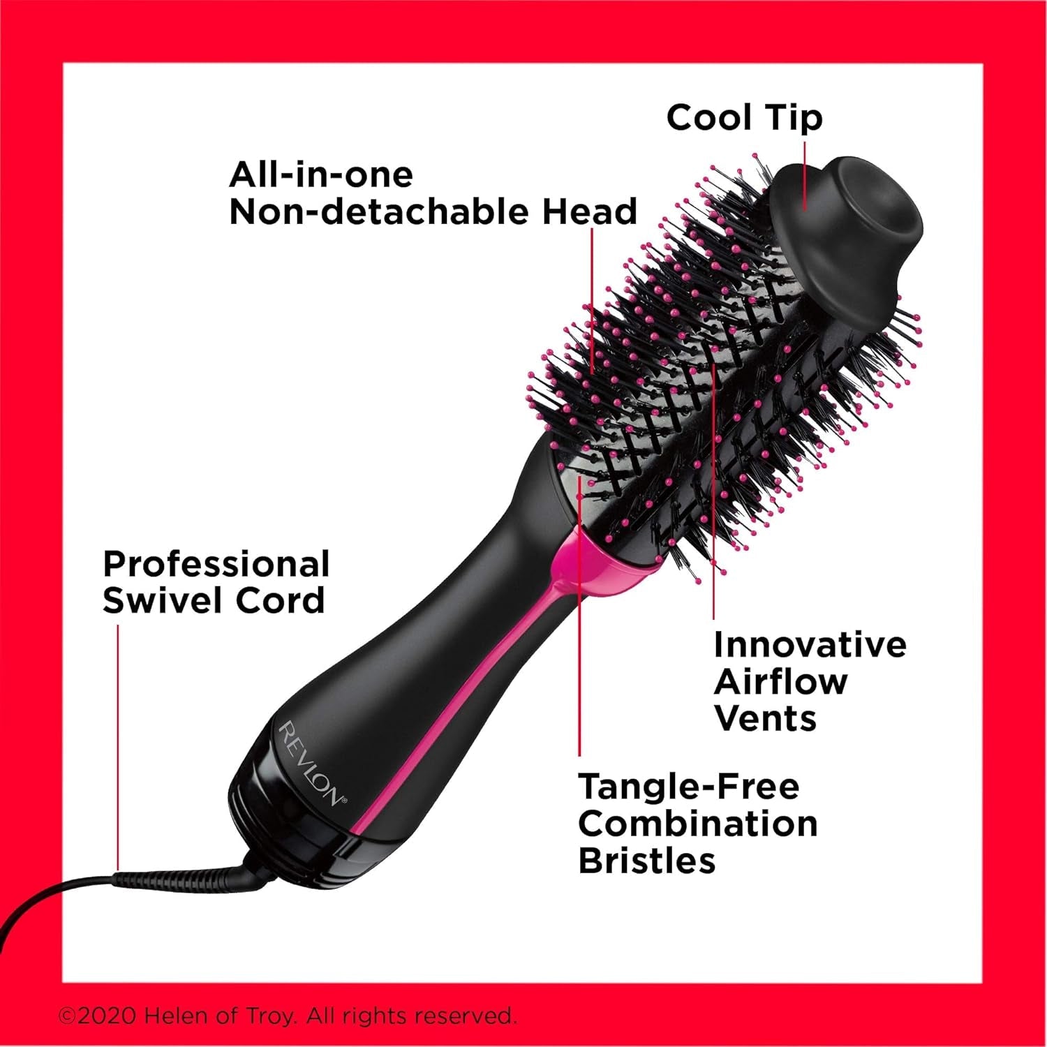 1100 Watt 3 Heat 2 Speed Pro Collection One Step Ionic Hair Dryer and Volumizer - WORLD TIME VISITS