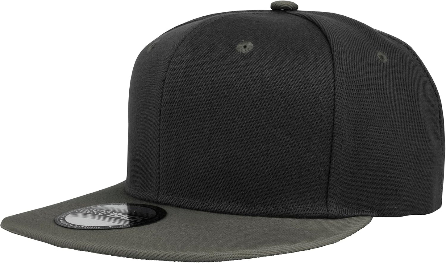 Snapback Hats for Men - Flat Bill Brim Baseball Cap Hat - Plain Blank Adjustable