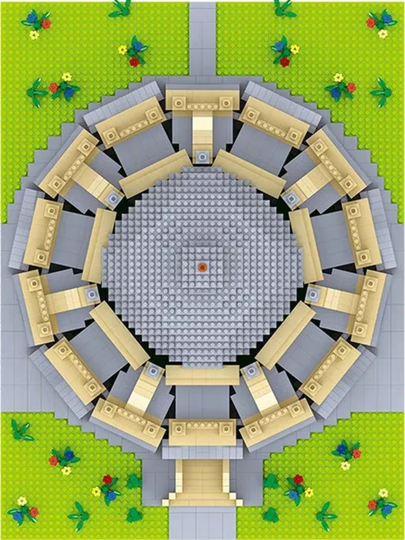 World Architecture Building Blocks Set Landmarks Diamond Blocks Toys (Height 20-40cm) Saint Basil's Cathedral, Big Ben, Taj Mahal, White House, Louvre Museum, Arc de Triomphe, London Bridge