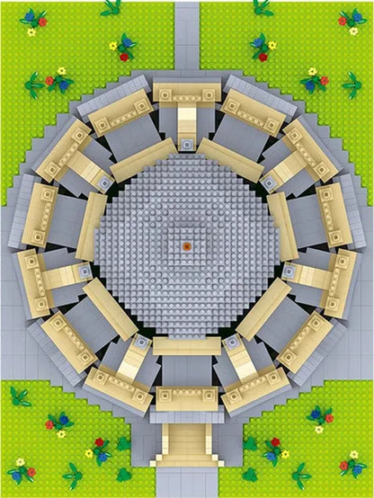 World Architecture Building Blocks Set Landmarks Diamond Blocks Toys (Height 20-40cm) Saint Basil's Cathedral, Big Ben, Taj Mahal, White House, Louvre Museum, Arc de Triomphe, London Bridge