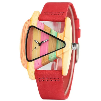 Beauty Wooden Quartz Wrist Watches for Lady Women Bracelet Gift
