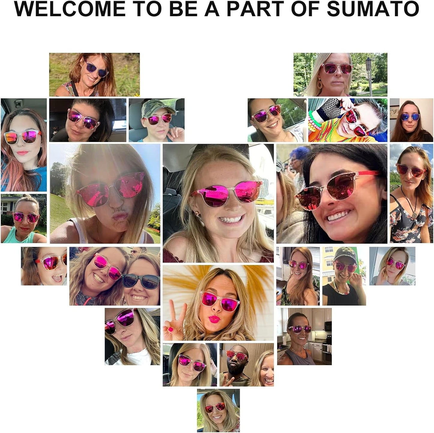 Sunglasses Womens, Oversized Pink Sunglasses for Women with Trendy Mirrored Lens UV400 Blocking