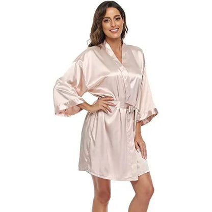 Bridal Party Wedding Robe Gold Letter Bride Robes Bridesmaids Sleepwear Nightwear Wedding Bathrobe