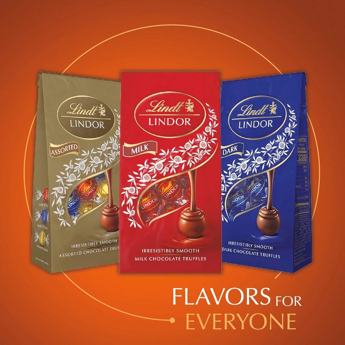 LINDOR Almond Butter Milk Chocolate Candy Truffles, Milk Chocolate with Almond Butter, 5.1 Oz. Bag