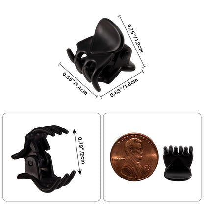1/2 Inch Durable Mini Small Hair Claw Clips 45Pcs Great for Women & Girls Design Hairstyles, Grip Stronger Jaw Tiny Hair Clips for Hold Hair Back, Bangs, Others Styling.