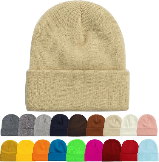 1&2 Pack Beanie for Men Women Slouchy Beanie Hats Winter Knit Caps Soft Ski Hat Unisex - WORLD TIME VISITS