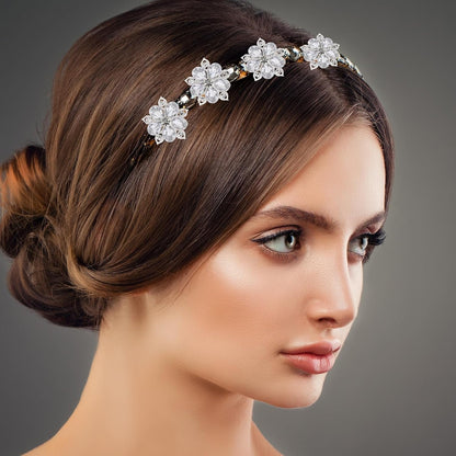 12 Pcs Rhinestone Brooch, Silver Brooch Pins, Assorted Crystal Brooch Pin Small Flower Brooches Pins Decorative Brooch Pins for Crafts Flower Lapel Badge Pins for Women DIY Bridal Wedding Bouquet Kit