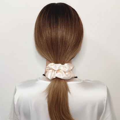 12 Pcs Satin Silk Hair Scrunchies, Beige (4.5 Inch) Soft Hair Ties, Hair Bands, Hair Ropes, Ponytail Holders, Hair Accessories for Women and Girls