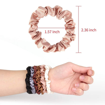 12 Pieces Silk Hair Scrunchies Silk Hair Tie Elastic Ponytail Holders for Women Girls Hair Accessories - 002 - WORLD TIME VISITS