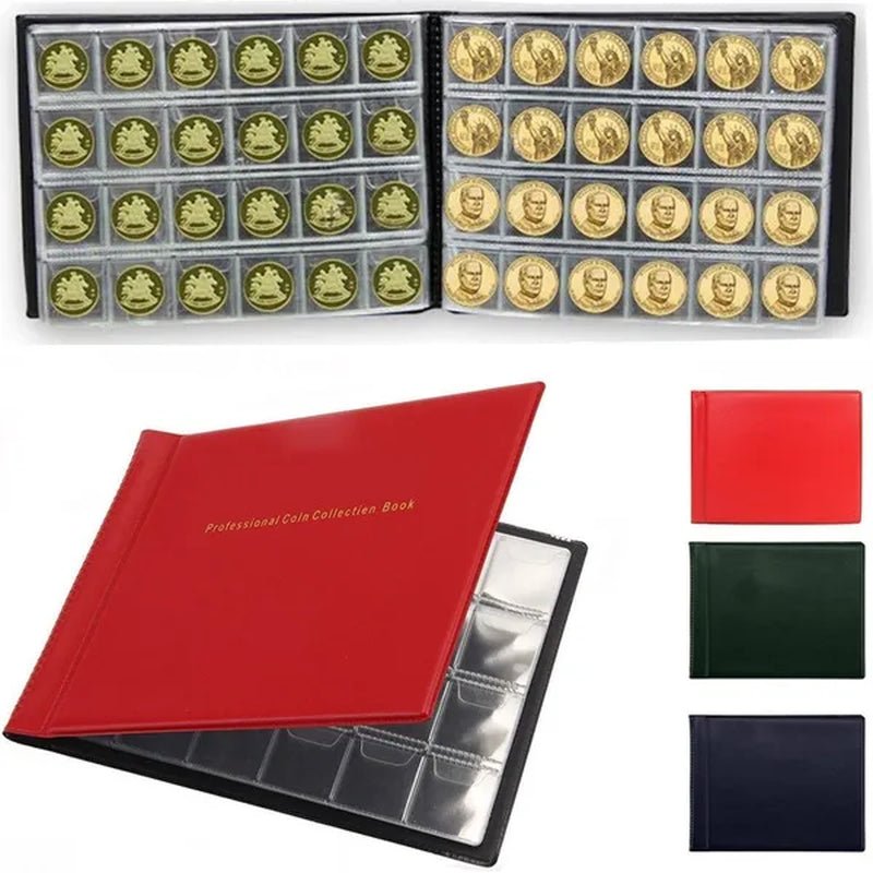 120/240 Pockets Coins Holders Medallions Badges Collecting Collection Storage Money Penny Album Book - WORLD TIME VISITS