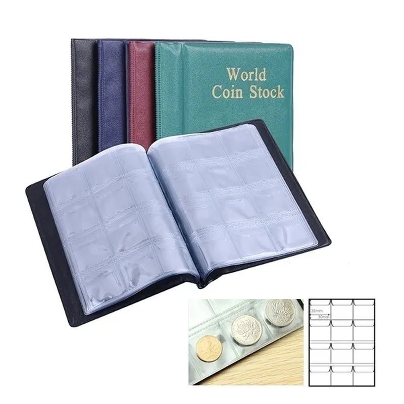 120/240 Pockets Coins Holders Medallions Badges Collecting Collection Storage Money Penny Album Book - WORLD TIME VISITS
