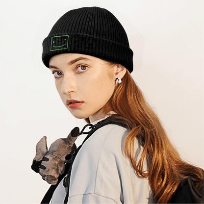 Funny Beanies Hat, Men'S and Women'S Winter Warm Black Fashion Cool Embroidered Knit Hat