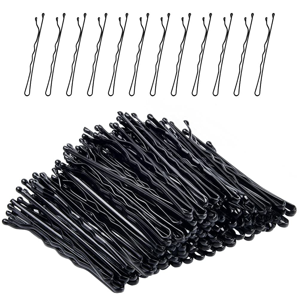 120Pcs Bobby Pins Black, 2Inches Bobby Hair Pins Bulk with Box for Women Girls - WORLD TIME VISITS