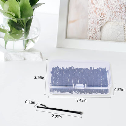 120Pcs Bobby Pins Black, 2Inches Bobby Hair Pins Bulk with Box for Women Girls - WORLD TIME VISITS