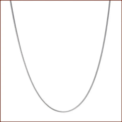 Fashion Women Men 925 Silver Pretty 1MM Snake Chain Necklace for Pendant