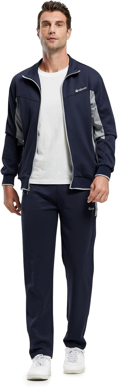 Men'S Tracksuit Sweatsuits 2 Piece Set Athletic Jogging Gym Activewear Sweat Track Suits Sets