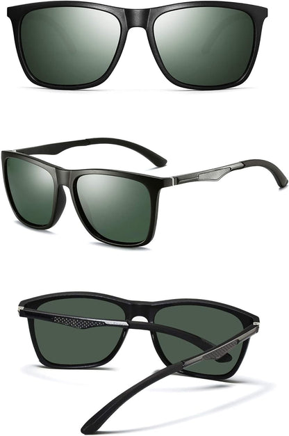 Polarized Sunglasses for Men Aluminum Mens Sunglasses Driving Rectangular Sun Glasses for Men/Women