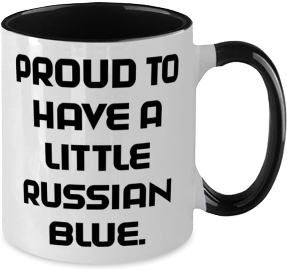 Love Russian Blue Cat Two Tone 11Oz Mug, Proud to Have A, Gifts for Cat Lovers, Present from Friends, Cup for Russian Blue Cat, Gift Ideas for Friends, Best Gifts for Friends, Personalized Gifts For