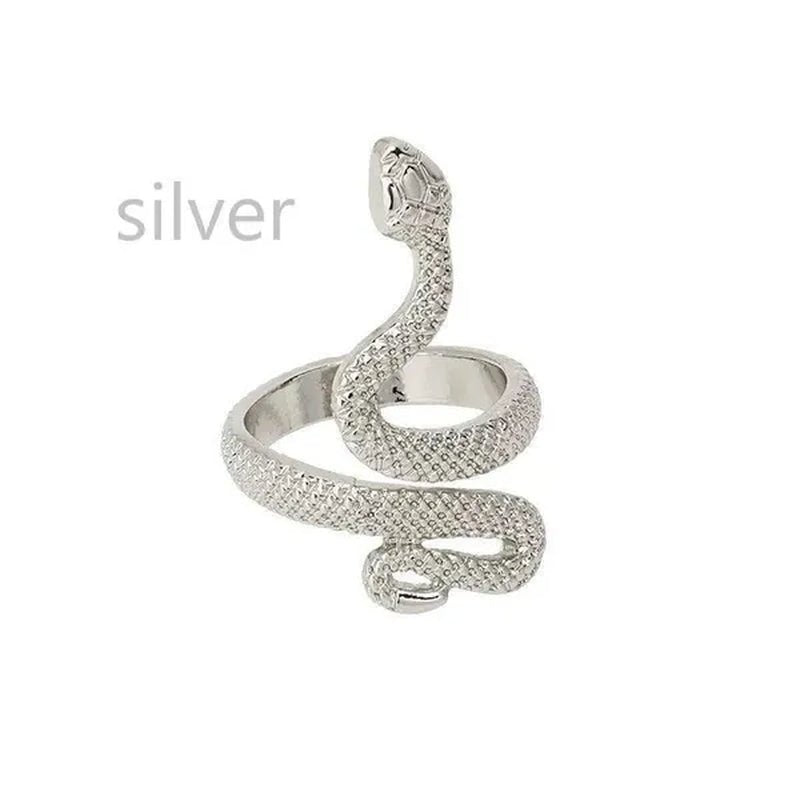 12/8/5/2/1Pcs: Lnnovative snake ring, movable mouth ring, Old gold, old silver, rose gold, gold, gun black，silver,6colors to choose from - WORLD TIME VISITS