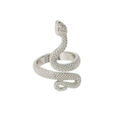 12/8/5/2/1Pcs: Lnnovative snake ring, movable mouth ring, Old gold, old silver, rose gold, gold, gun black，silver,6colors to choose from