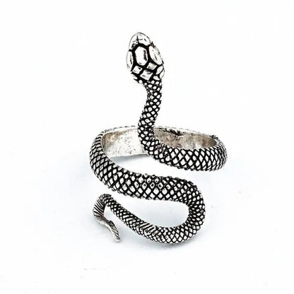 12/8/5/2/1Pcs: Lnnovative snake ring, movable mouth ring, Old gold, old silver, rose gold, gold, gun black，silver,6colors to choose from