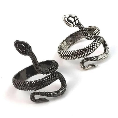 12/8/5/2/1Pcs: Lnnovative snake ring, movable mouth ring, Old gold, old silver, rose gold, gold, gun black，silver,6colors to choose from - WORLD TIME VISITS