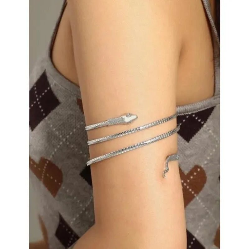 12/8/5/3/2/1Pcs:ashion personality Snake Bracelet, metal snake bracelet, gold and silver available - WORLD TIME VISITS