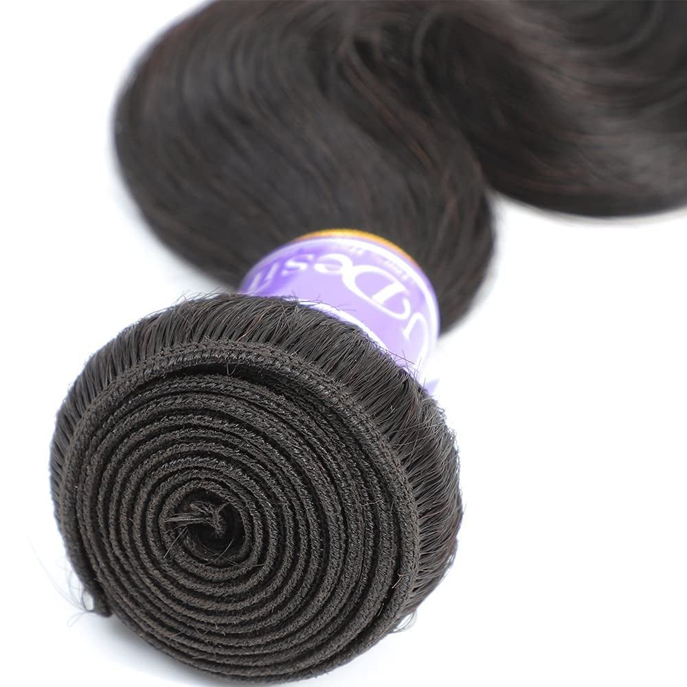 12A Body Wave Bundles Human Hair 8 Inch 1 Bundles 100% Unprocessed Brazilian Virgin Raw Hair Extensions Natural Black Weave Real Human Hair for Women