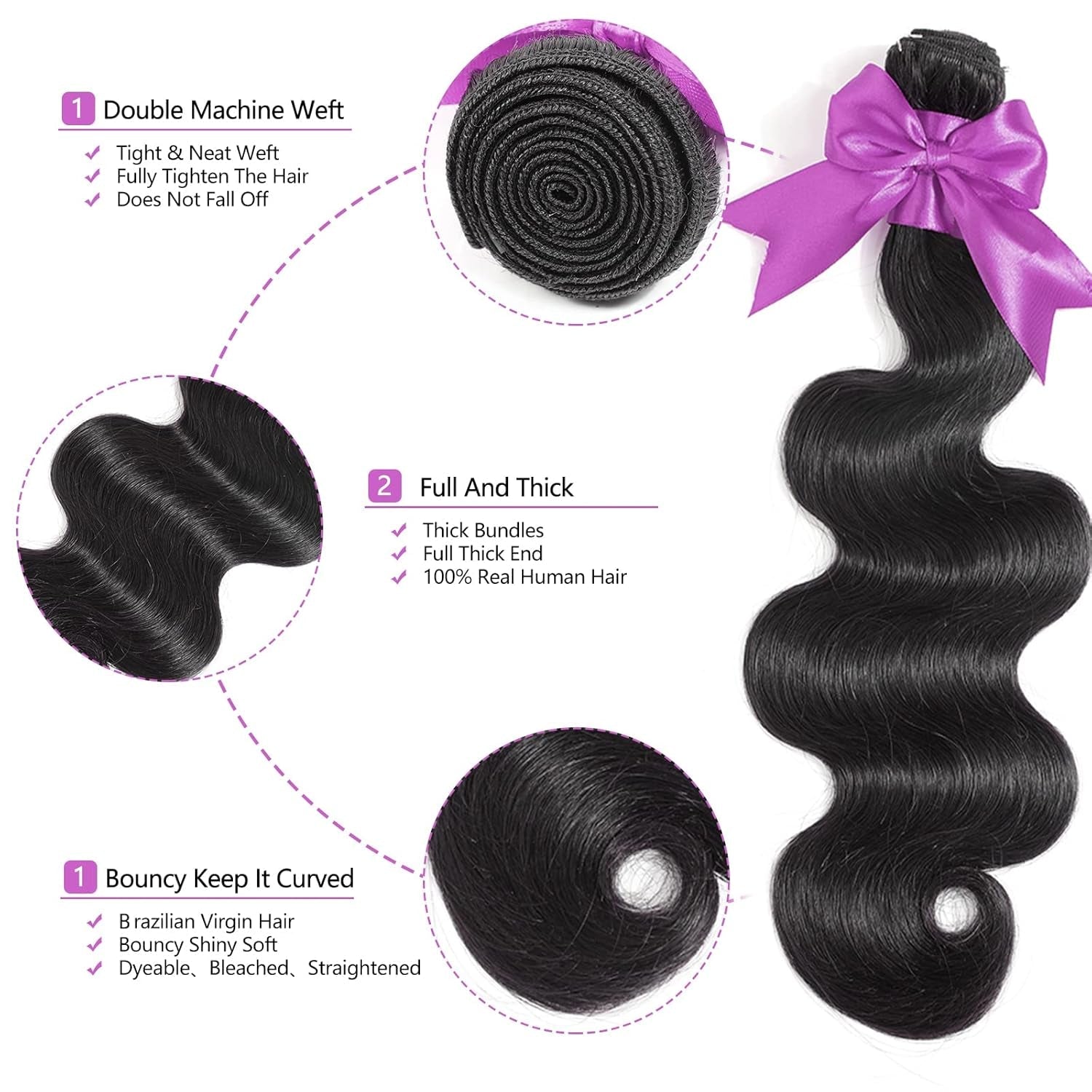12A Human Hair Bundles 16 18 20 Inch Body Wave Bundles Human Hair 100% Unprocessed Brazilian Virgin Weave 3 Bundles Deals - WORLD TIME VISITS