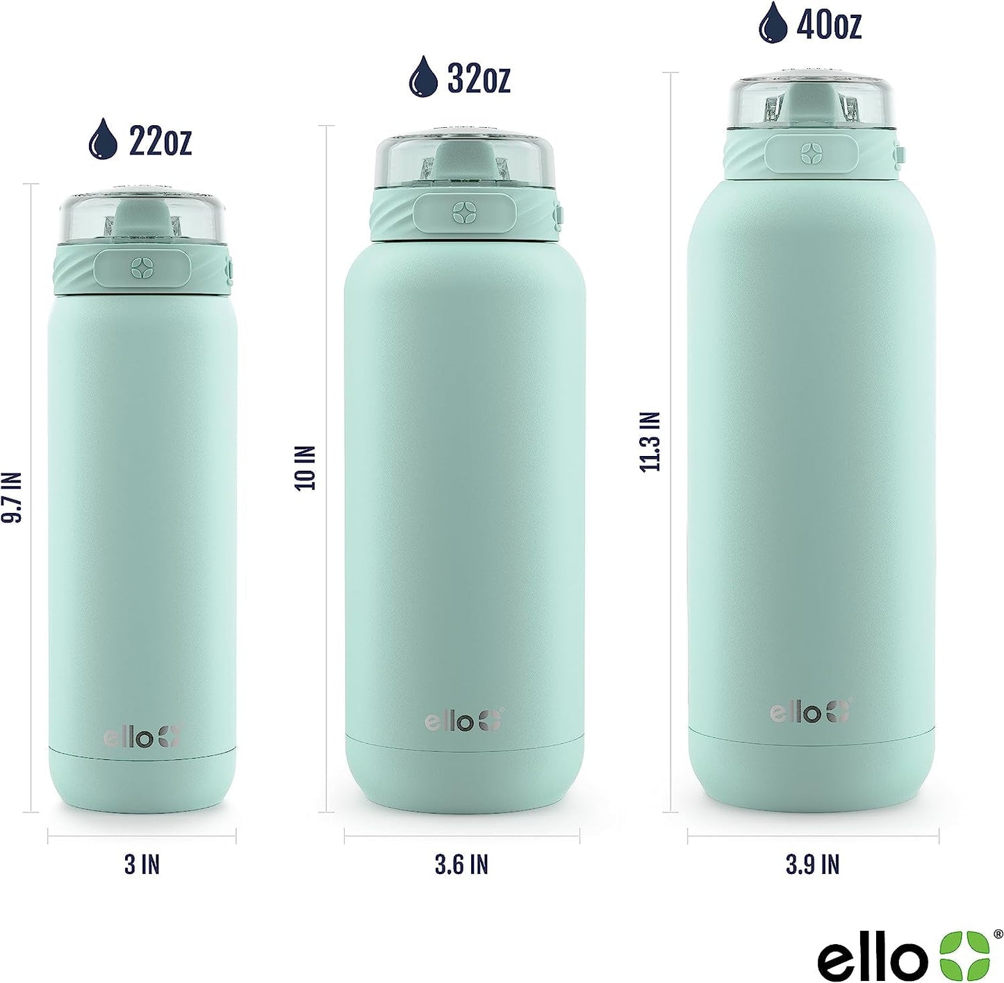 Cooper 32Oz Stainless Steel Water Bottle with Straw and Carry Handle, Double Walled and Vacuum Insulated Metal, Leak Proof Locking Lid with Soft Silicone Spout, Reusable, BPA Free, Yucca
