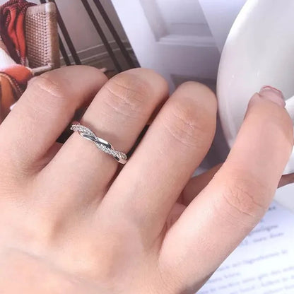Diamond Ring Engagement Ring  Diamond Anniversary Twined Vine Simple Infinity Eternity Ring Bridal Women Promise Ring Anniversary Gold Wedding Bands Size 4-10