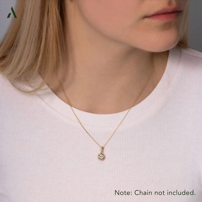 Allure Women 9Ct Gold Pendant with Cubic Zirconia - WORLD TIME VISITS