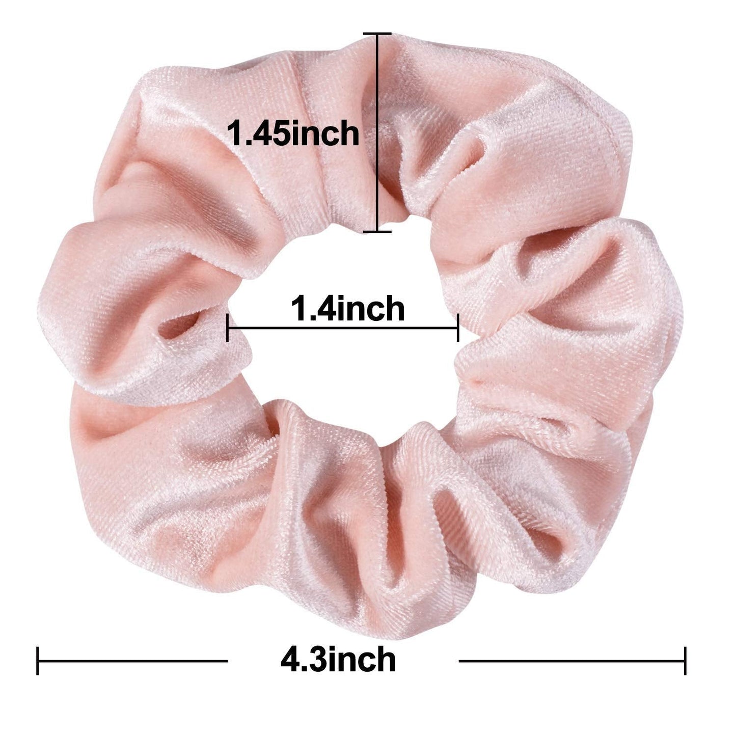 12Pcs Blush Theme Scrunchies Velvet Elastics for Women Pink Bobbles Soft Lovers Scrunchy Classic Thick Hair Bands Ties Gifts for Teenage Girls - WORLD TIME VISITS