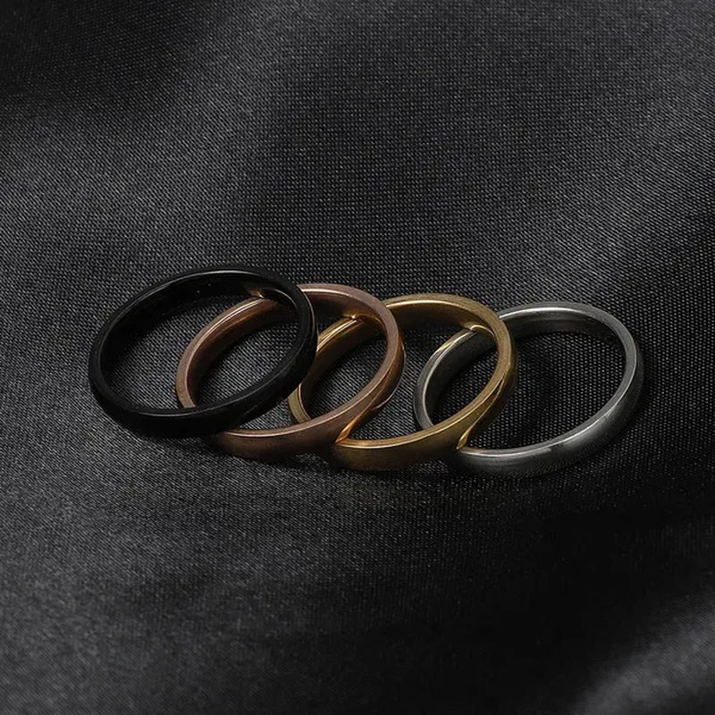 4pc/set Stainless Steel Women Men Gold Silver Black Rose God Rings Wholesale Bulk Job Party Wedding Xmas Gifts Including Ring