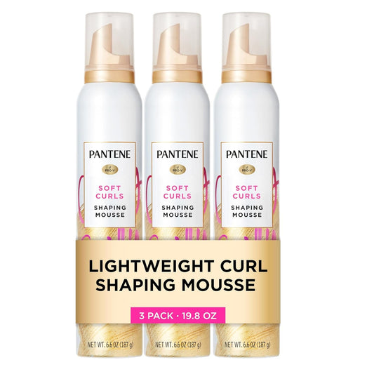 Curl Mousse for Curly Hair, Tames Frizz for Soft Touchable Curls, 6.6 Oz Each (Pack of 3)
