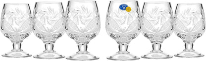 Elegant and Modern Russian Cut Crystal Drinking Glass for Home, Parties, and Events - 1.7Oz, Sherry Shot Glass, 50Ml, Set of 6 - WORLD TIME VISITS
