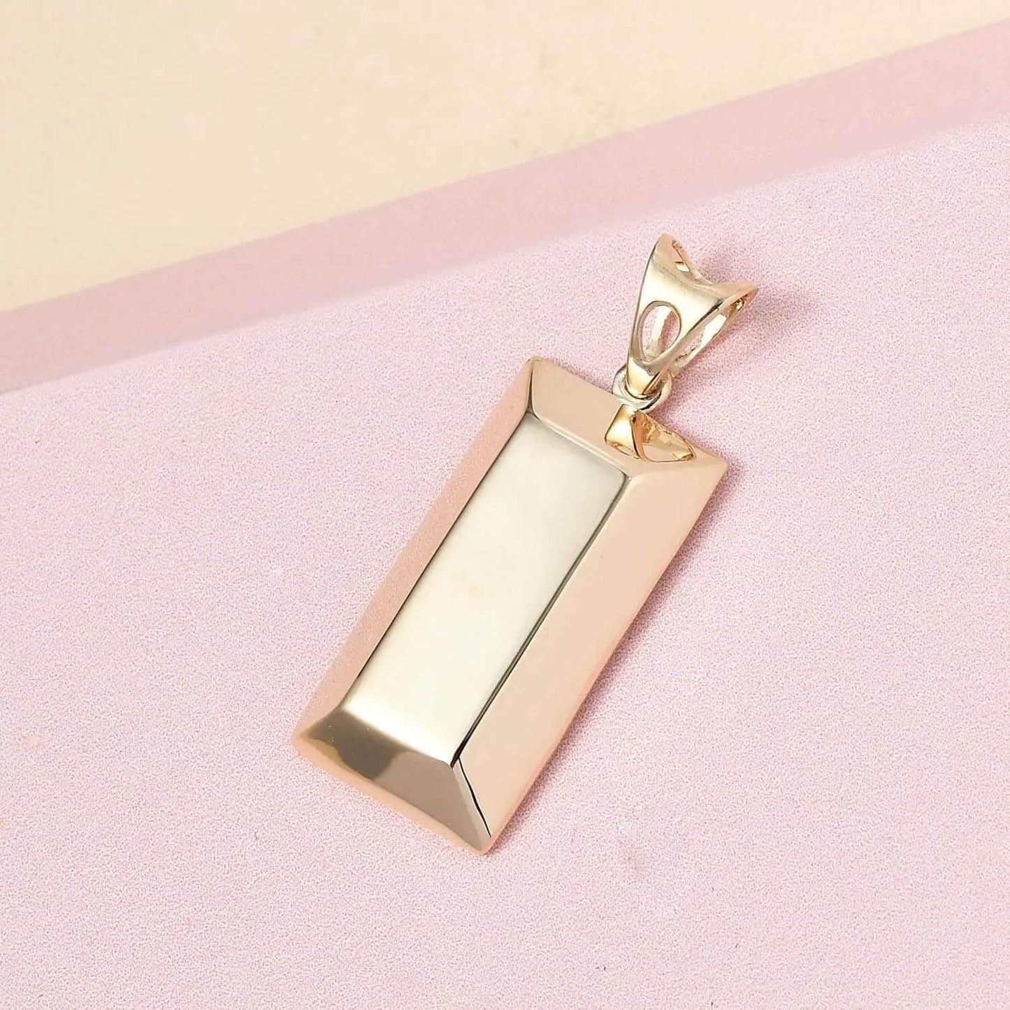 10K Yellow Gold Bar Pendant 1.20 Grams - Solid Gold Pendant for Women - Real Gold Jewelry Birthday Gifts for Women