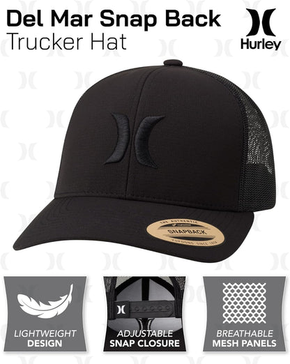 Men'S Caps - Del Mar Mesh Panel Baseball Cap Trucker Hat - Snap Back Hats for Men